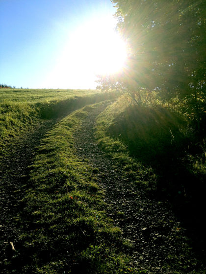 Die leuchtende Sonne, der leuchtende Himmel, immer noch